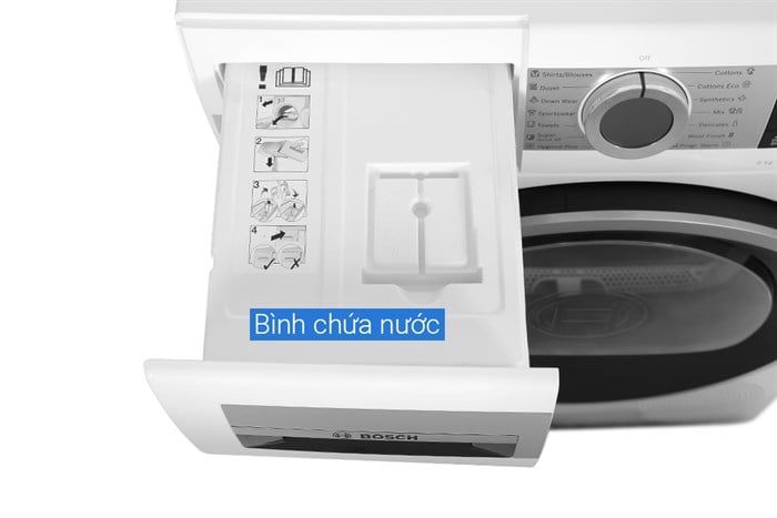 Máy sấy quần áo Bosch WQG24570SG Tụ hơi