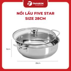 Nồi lẩu inox 304 Fivestar size 28cm