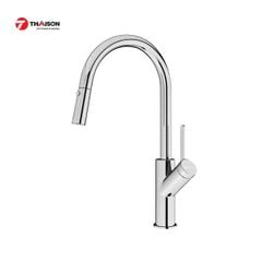 Vòi rửa bát rút dây Konox Ponte Chrome