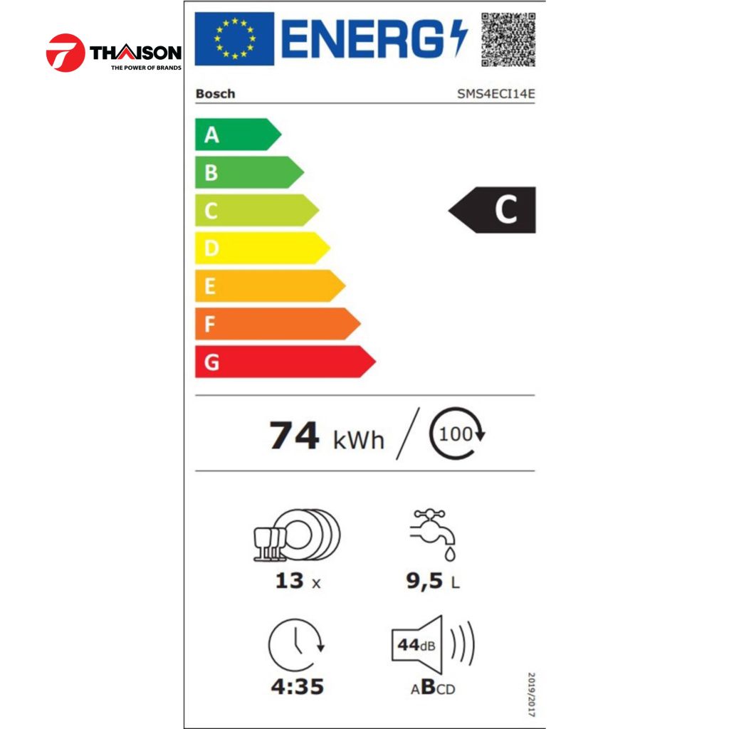 Máy rửa bát Bosch SMS4ECI14E độc lập series 4