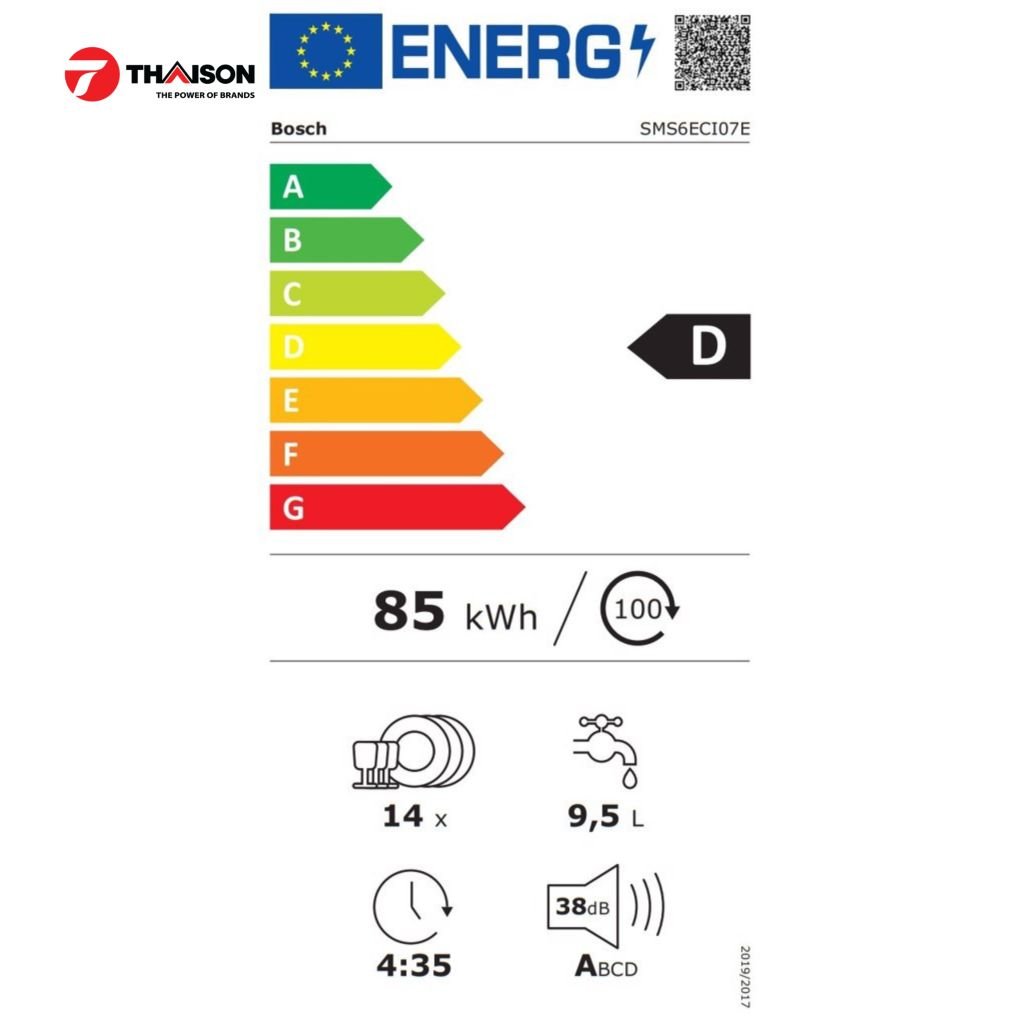 Máy rửa bát Bosch SMS6ECI07E Series 6