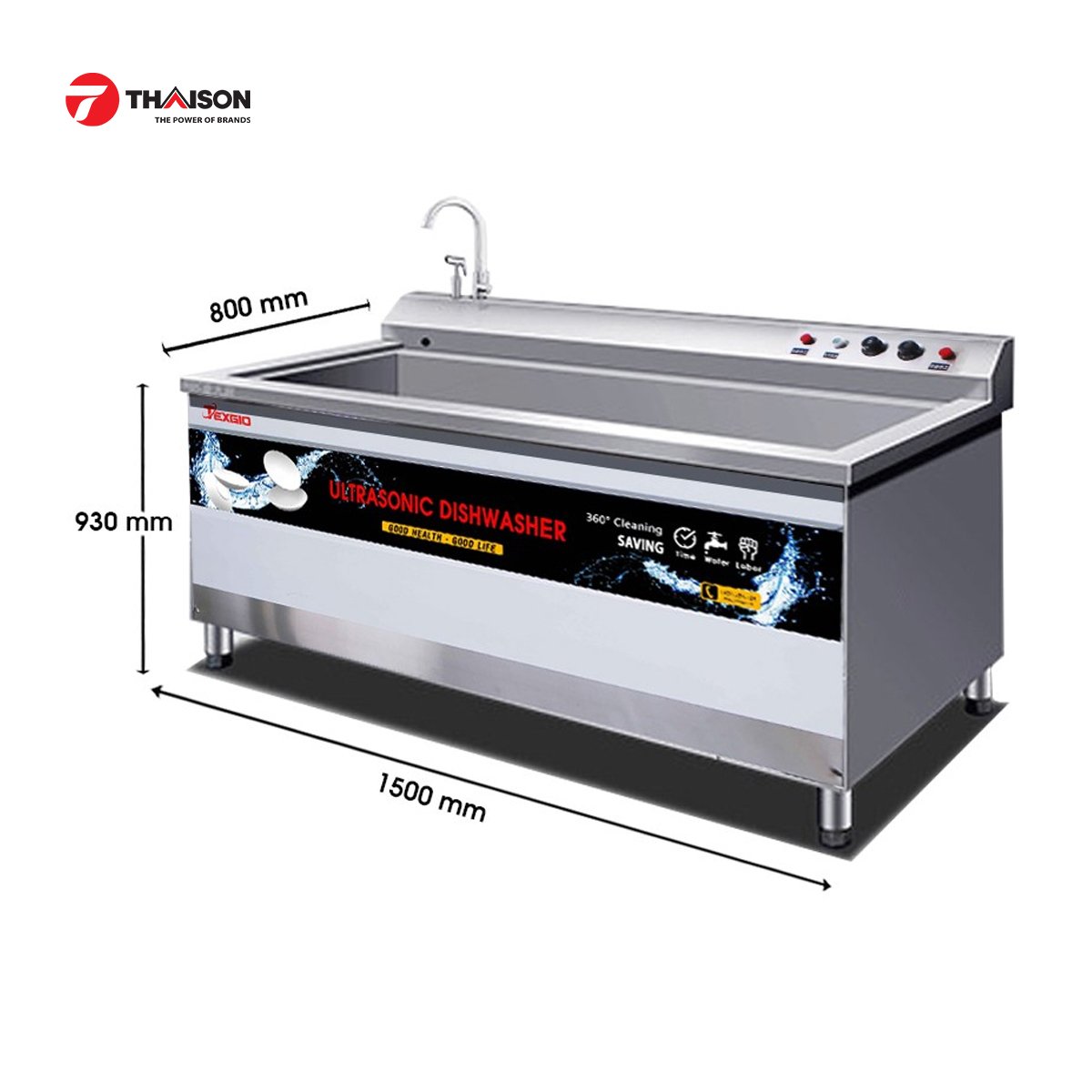 Máy rửa bát công nghiệp sóng siêu âm - TEXGIO TGU-1500XS
