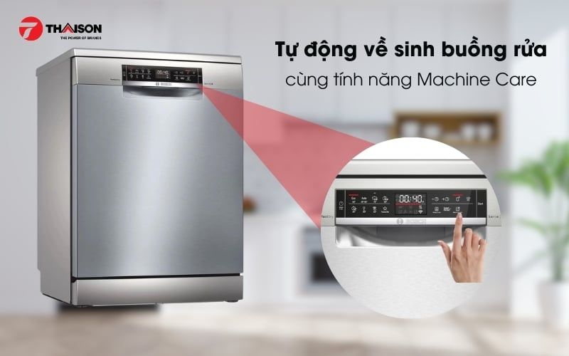 Máy rửa bát Bosch SMS8YCI03E series 8 tự động hé cửa