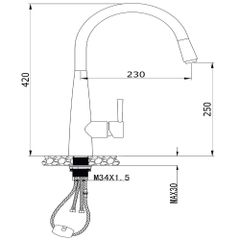 Vòi rửa bát Rút Dây Konox KN1901C