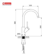 Vòi rửa bát Konox Modo Chrome