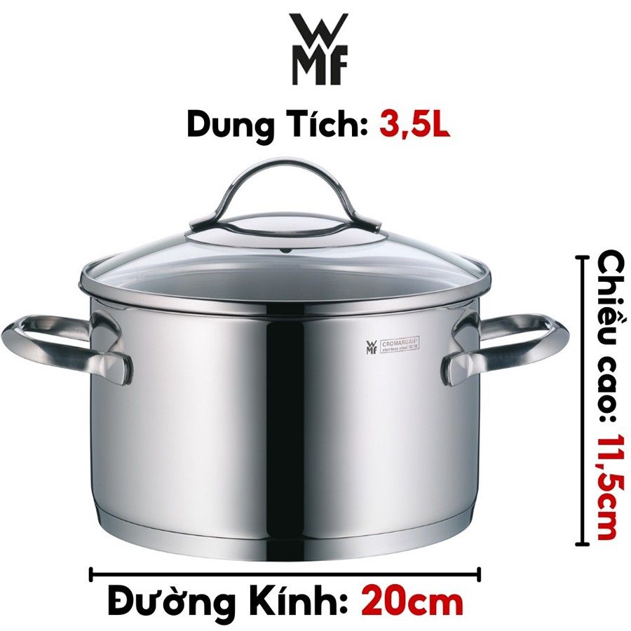 Nồi từ WMF PROVENCE PLUS HIGH CASSEROLE 20CM 0722206380