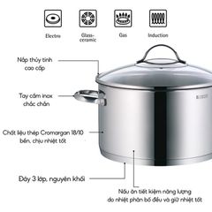 Nồi từ WMF PROVENCE PLUS HIGH CASSEROLE 20CM 0722206380