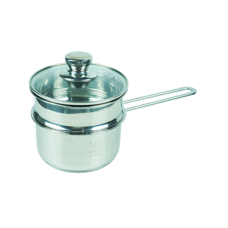 Nồi/Chảo Mum Bebe Inox 14Cm Kèm Xửng