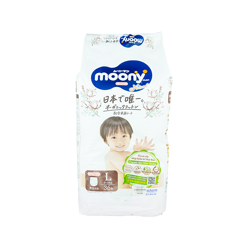 Tã Quần L Moony Natural 36M