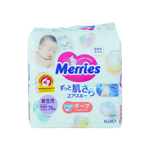 Tã Dán NB Merries 76M