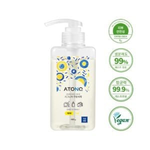 Chai Nước Rửa Bình Atono2 Thuần Chay Hương Chanh 480Gr