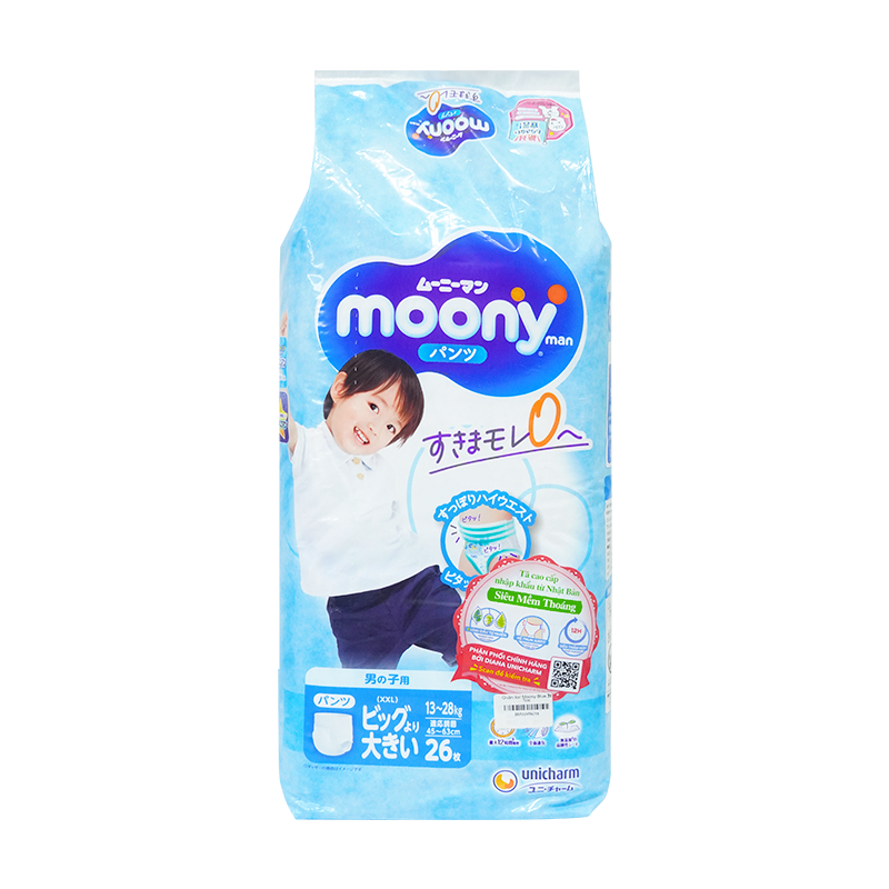 Tã Quần Xxl Moony Blue 26M Trai