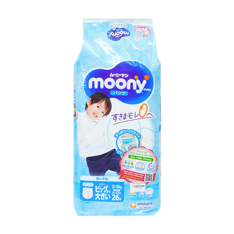 Tã Quần Xxl Moony Blue 26M Trai