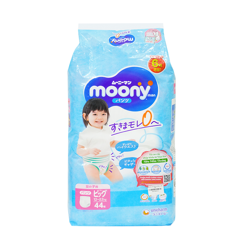 Tã Quần Xl Moony Blue 38M gái