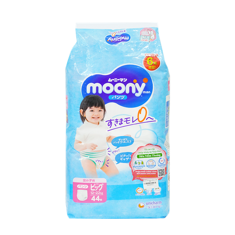Tã Quần Xl Moony Blue 38M gái