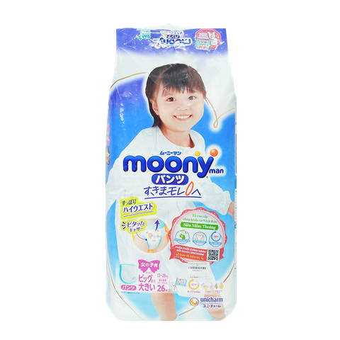Tã Quần Xxl Moony Blue 26M Gái