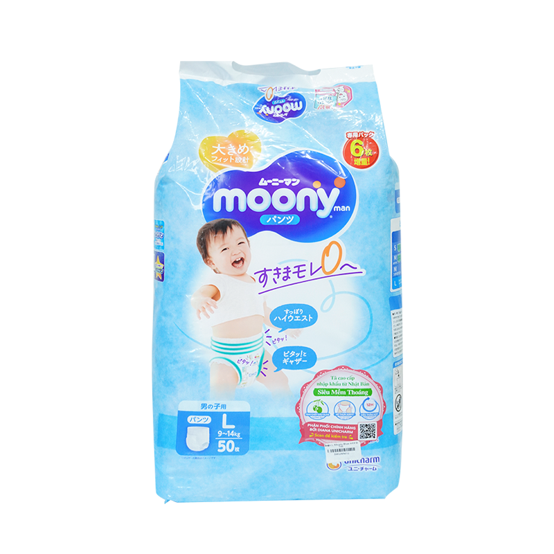 Tã Quần L Moony Blue 44M Trai