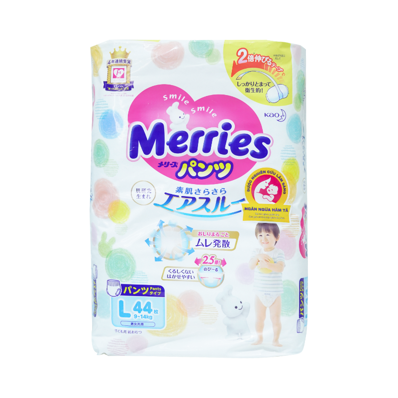 Tã Quần L Merries 44M