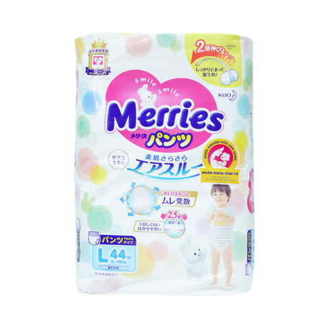 Tã Quần L Merries 44M