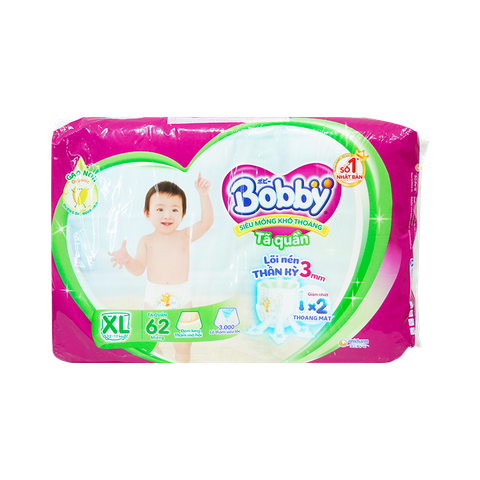 Tã Quần Bobby XL 62M