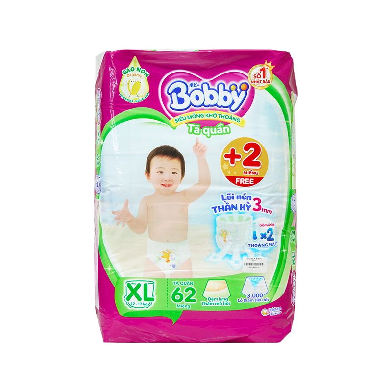 Tã Quần Xl Bobby 62M