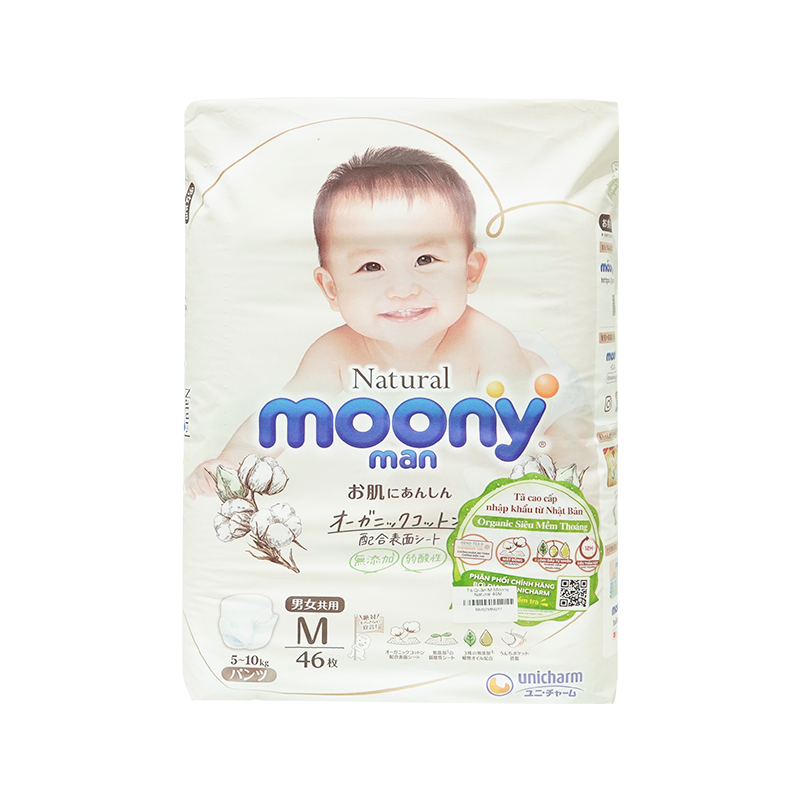 Tã Quần M Moony Natural 46M