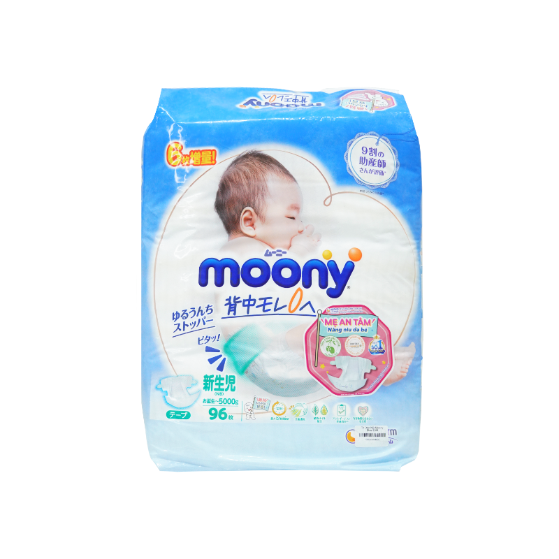 Tã Dán NB Moony Blue 90M