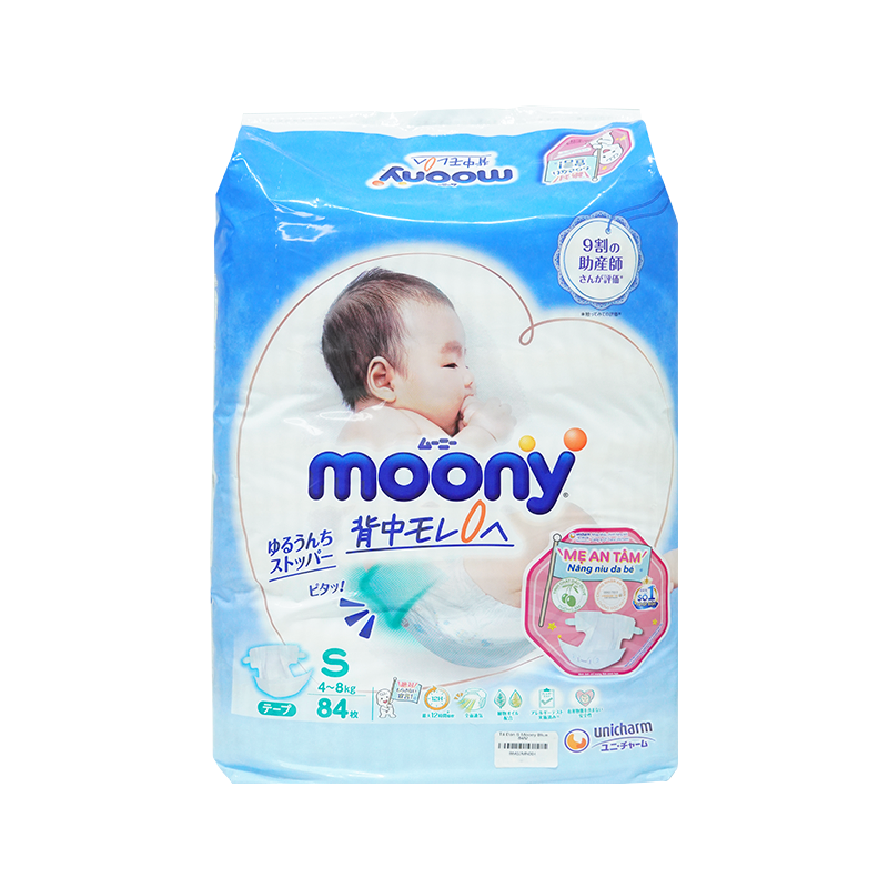 Tã Dán S Moony Blue 84M