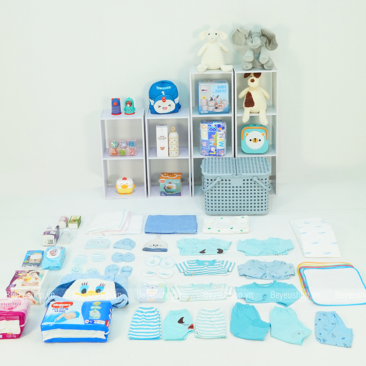 Combo Đi Sinh Xanh Dương Vuông Tròn