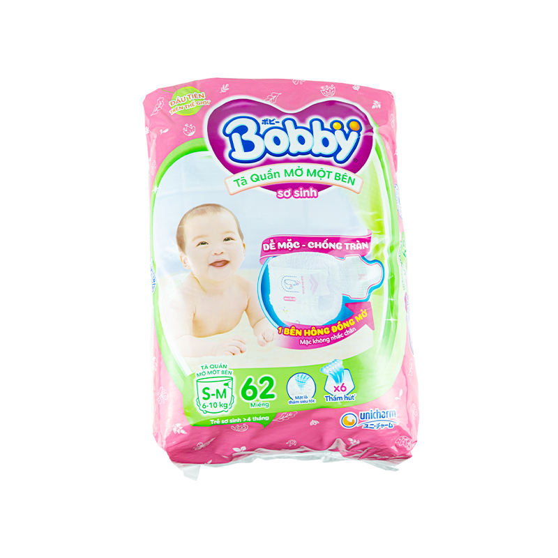 Tã Quần Bobby Mở 1 Bên S-M62