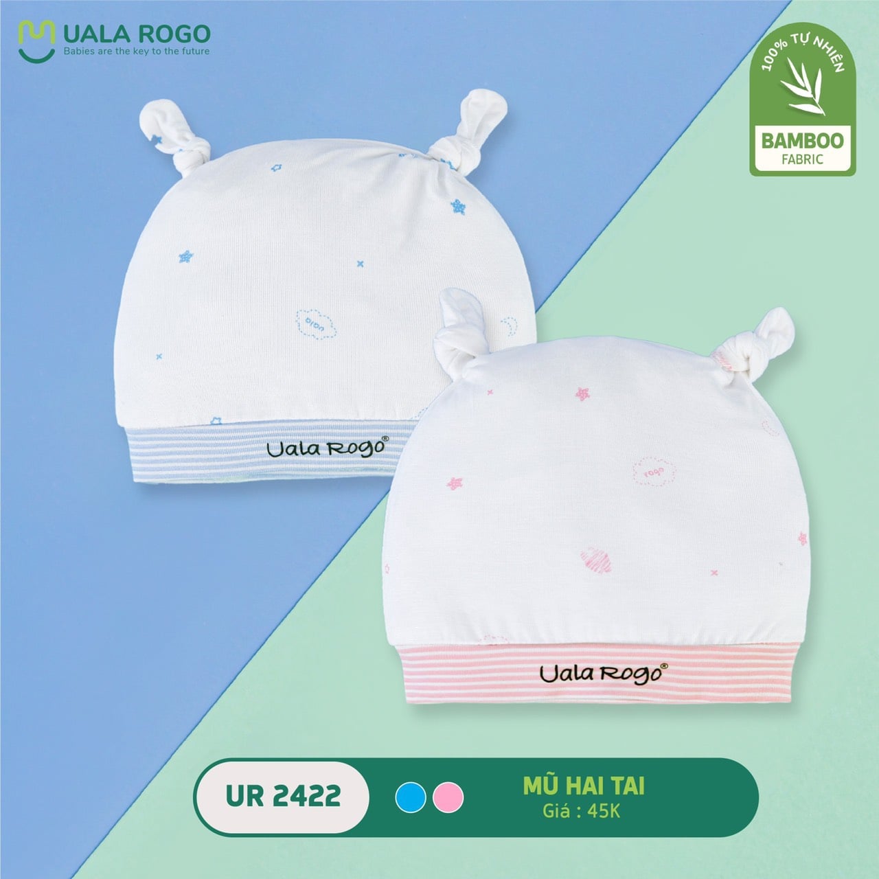 Nón Uala Rogo Sợi Tre Sơ Sinh UR2422