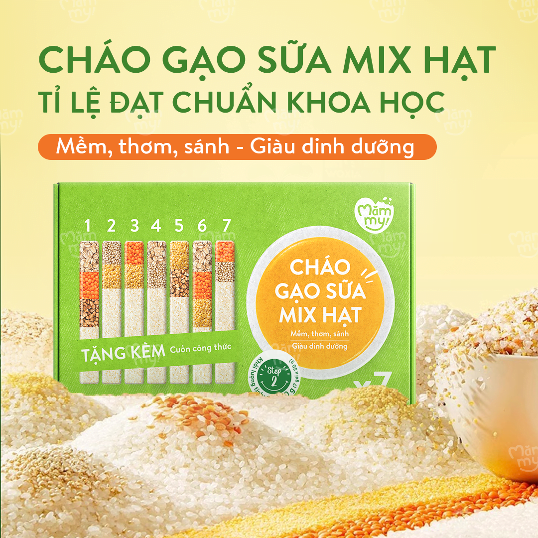 Cháo Mămmy Gạo Sữa Mix Hạt 30G