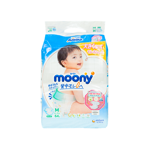 Tã Dán M Moony Blue 64M