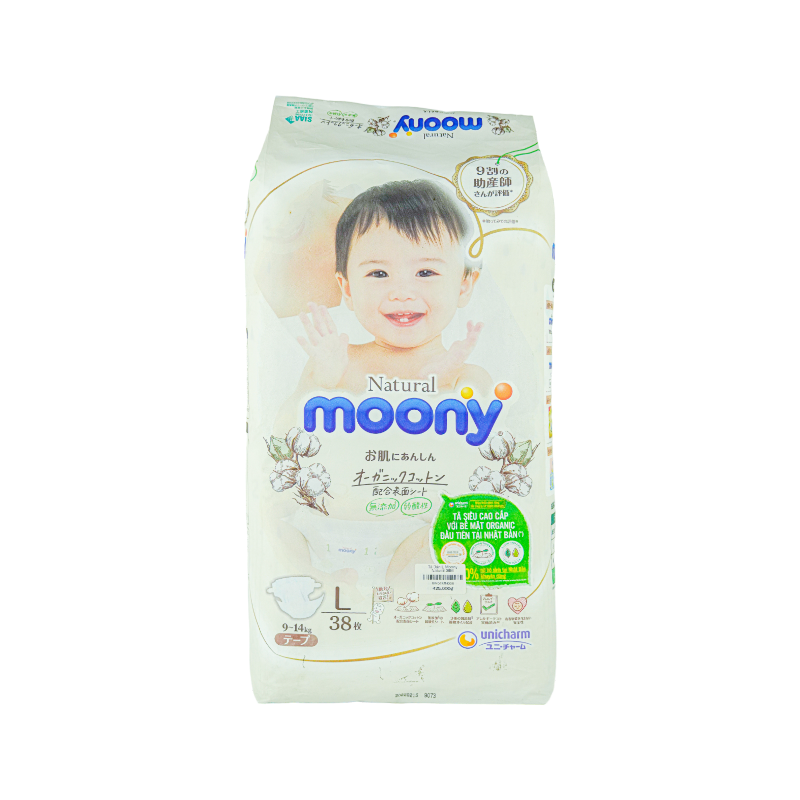Tã Dán L Moony Natural 38M