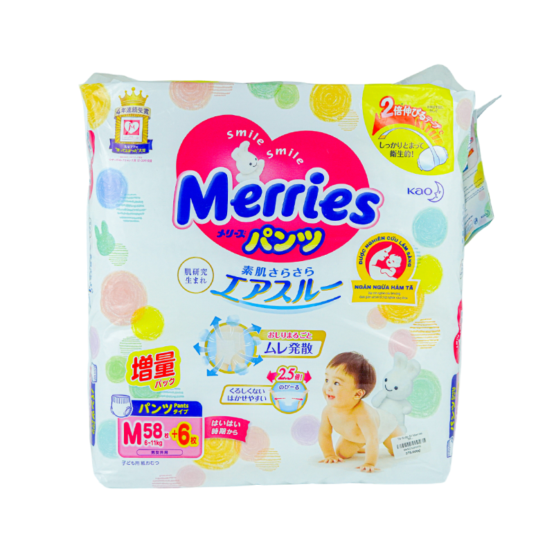 Tã Quần M Merries 52M