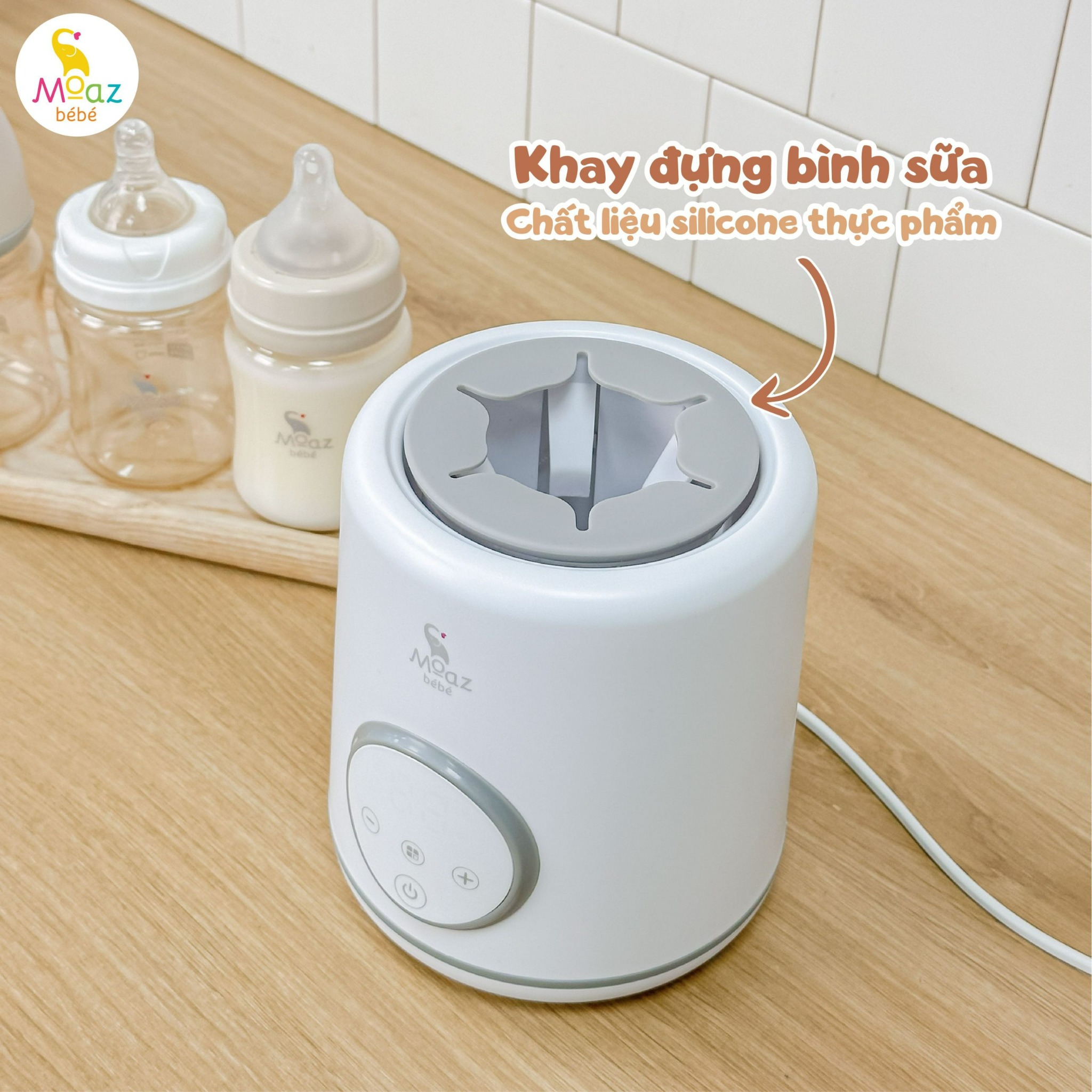 Máy Lắc Sữa Moaz Bebe & Giữ Ấm Mb079
