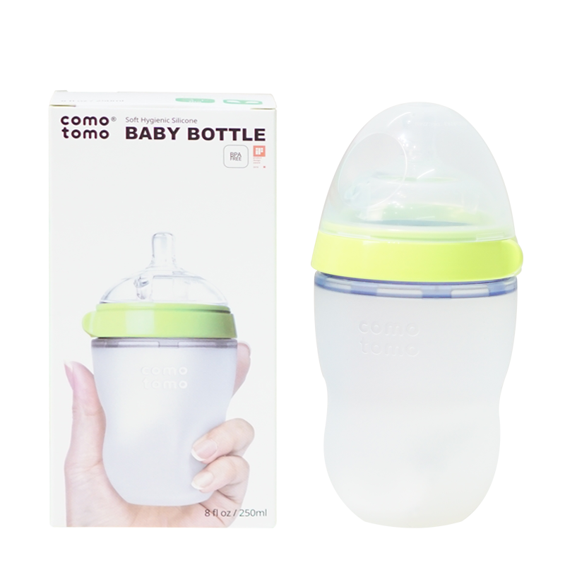 Bình Sữa Comotomo Silicone Xanh lá 250ML