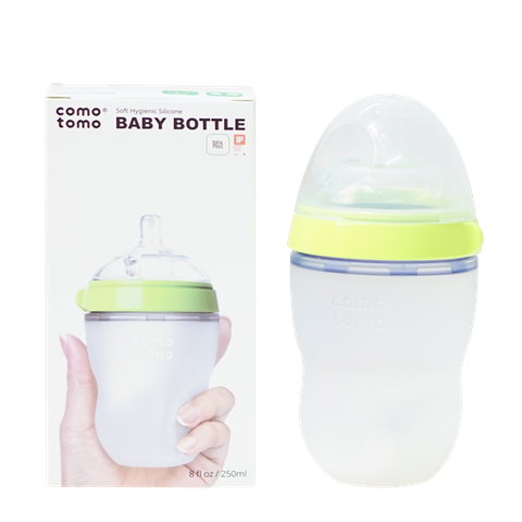 Bình Sữa Comotomo Silicone Xanh lá 250ML