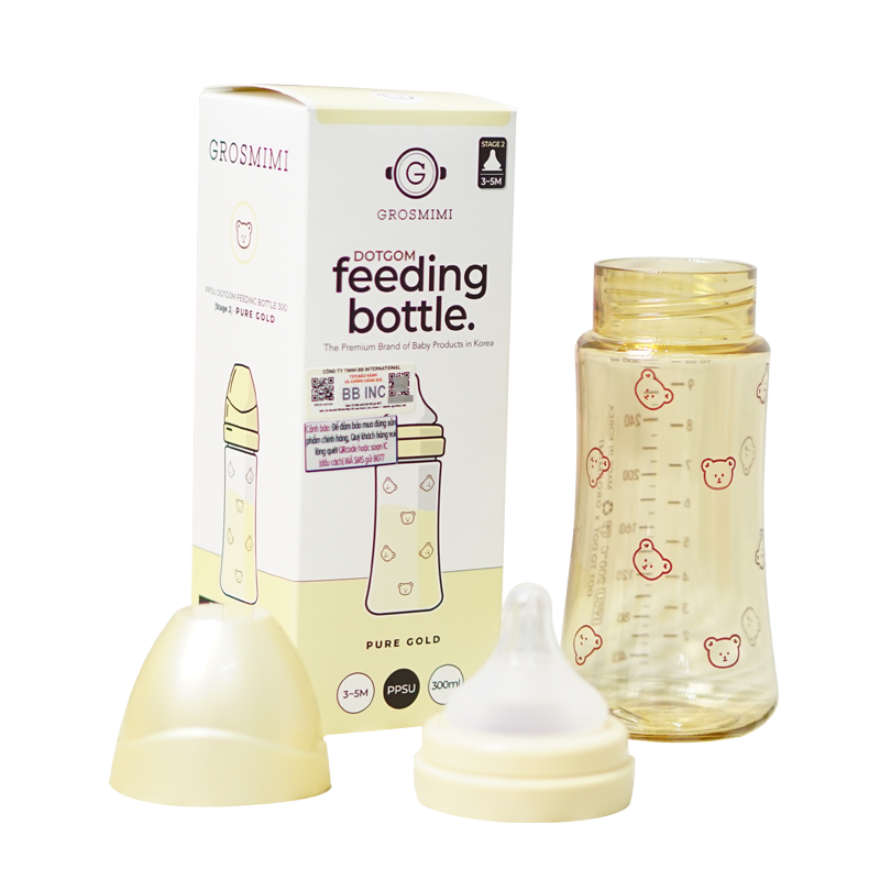 Bình Sữa Grosmimi PPSU Gấu