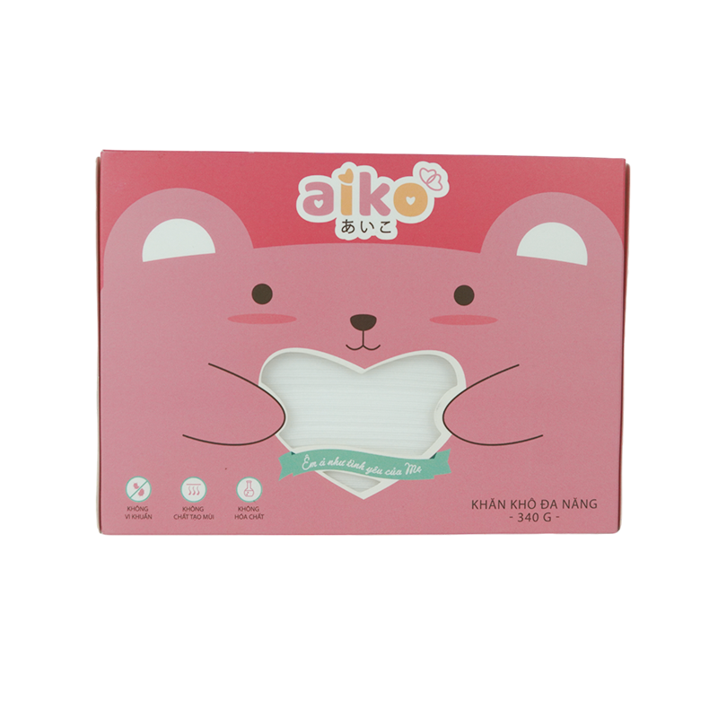 Khăn Vải Khô Đa Năng Aiko Hộp 340Gr