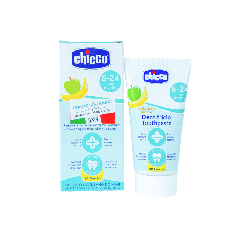 Kem Đánh Răng Chicco Chuối Táo 6M+