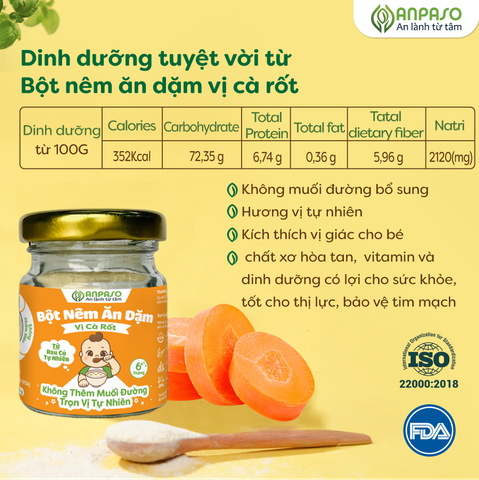 Bột Nêm Anpaso 60Gr Vị Cà Rốt