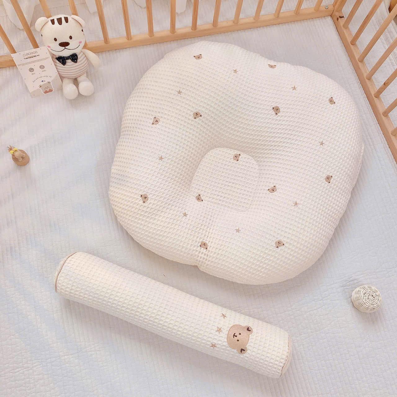 Gối Chống Trào Monona Thêu Waffle MN067