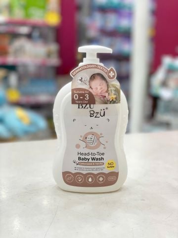 Tắm Gội Bzu Toàn Thân Hương Vani 600ML