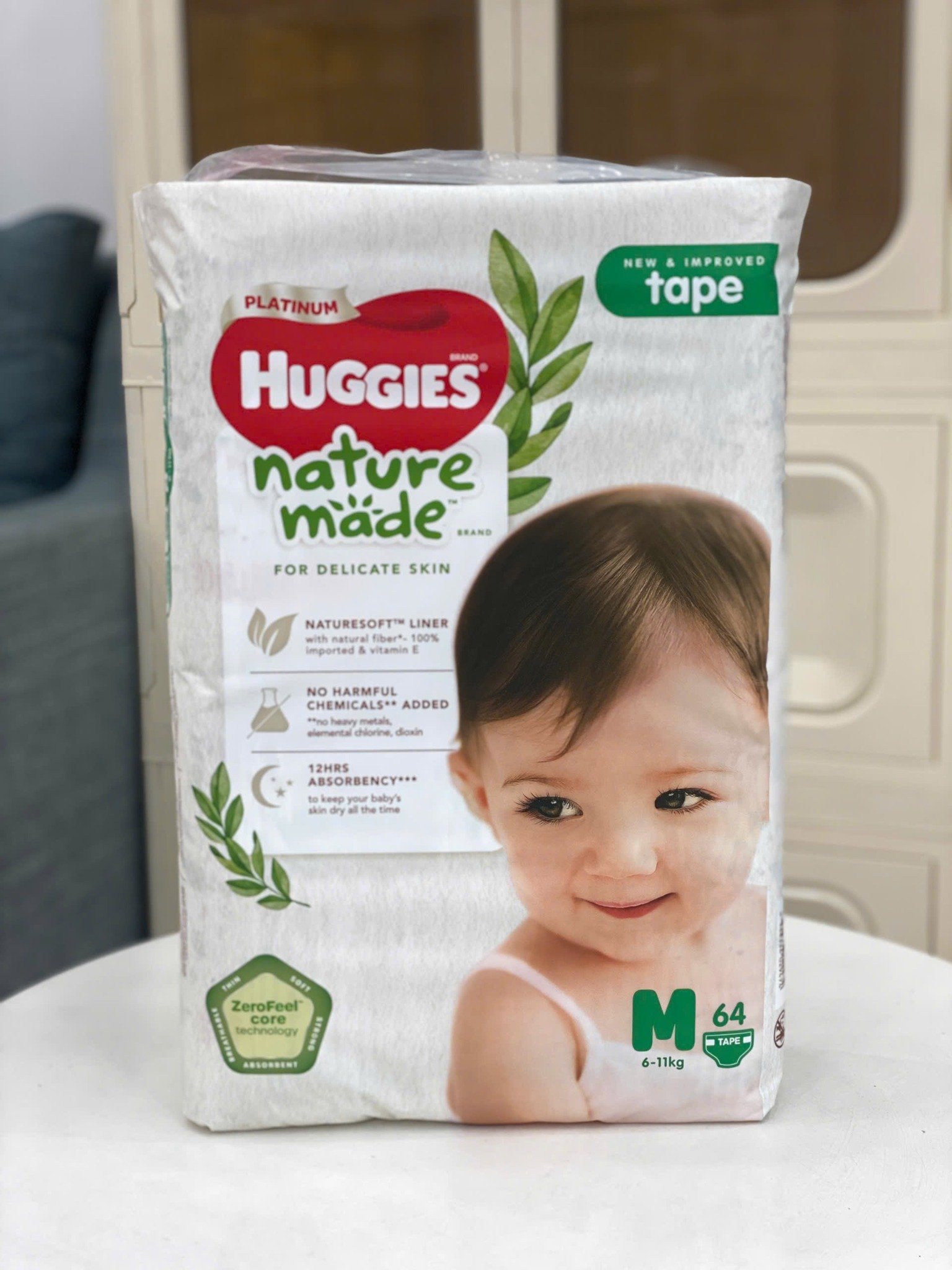 Tã Dán Huggies Naturemade M 64M