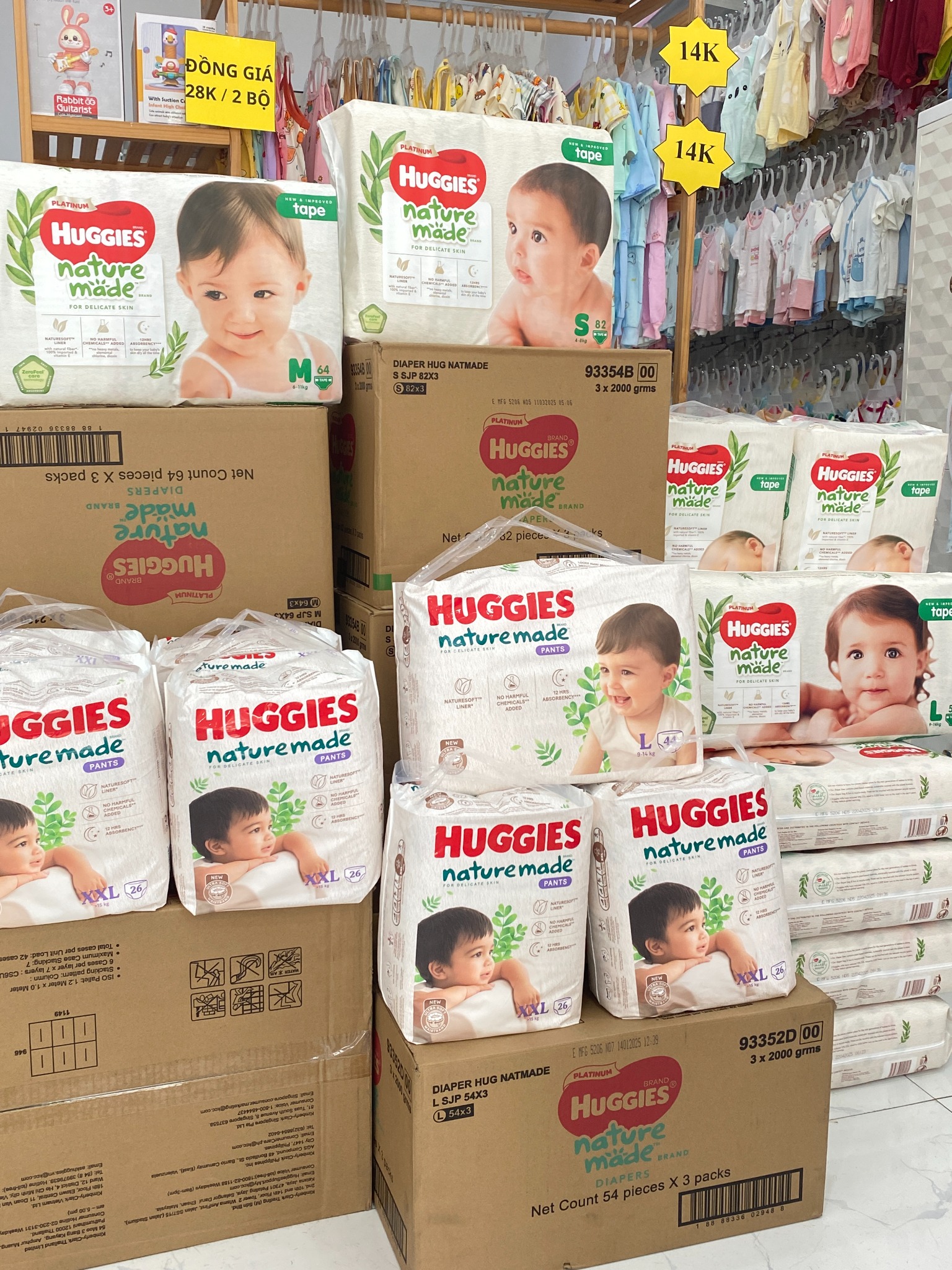 Tã Dán Huggies Naturemade S 82M