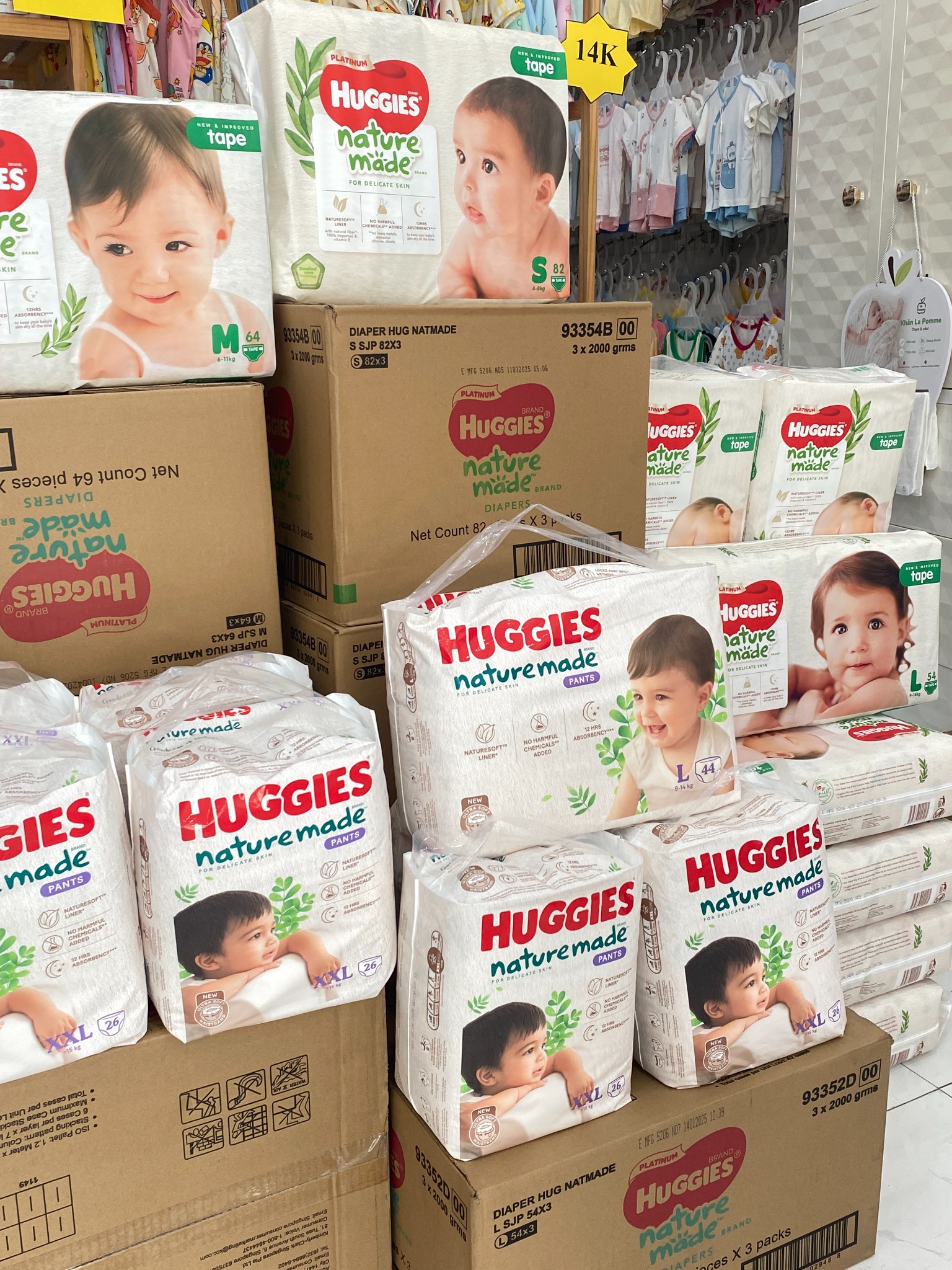 Tã Dán Huggies Naturemade NB 60M