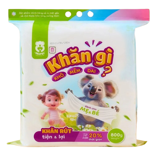 Khăn Vải Khô Đa Năng Mipbi 800Gr Dạng Rút