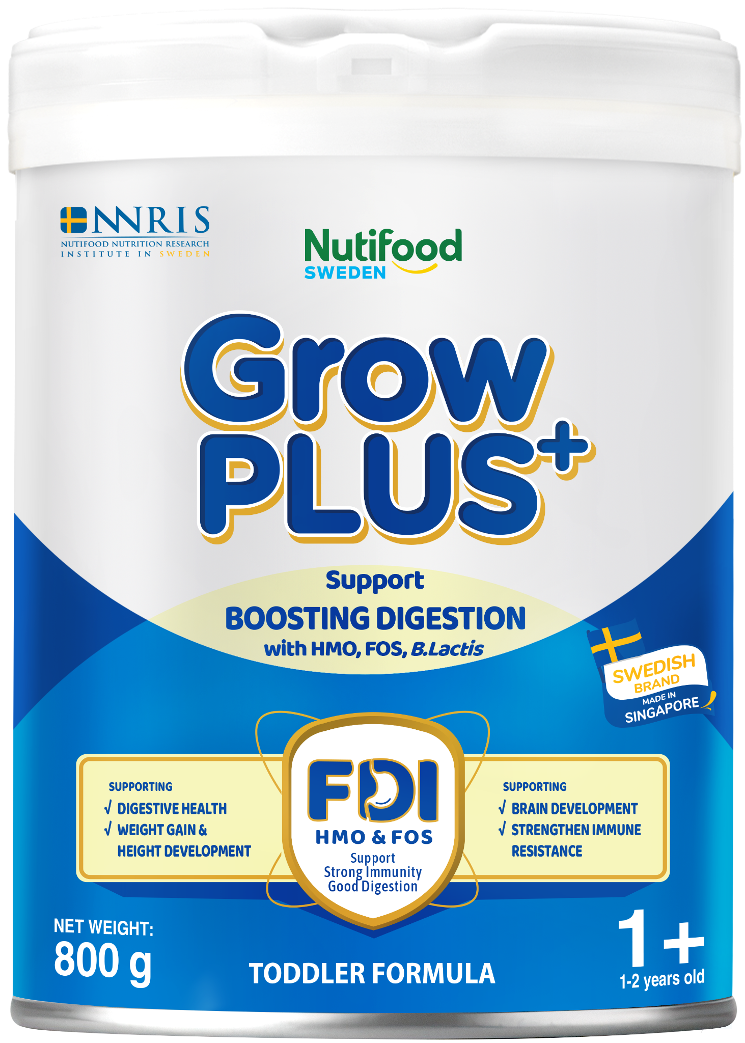 Sữa Bột Nutifood Growplus+ Xanh Nhạt 1+ 800G
