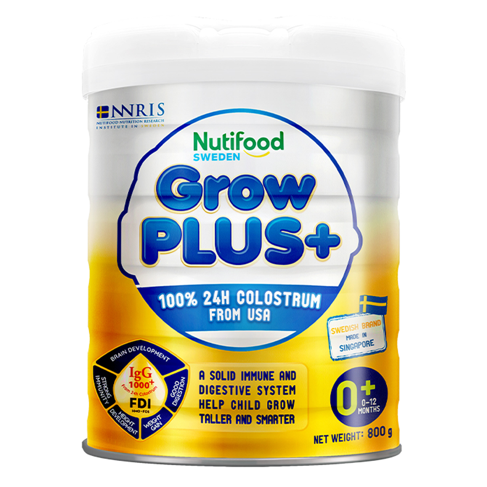 Sữa Bột Nutifood Growplus+ Sữa Non Vàng 0+ 800G